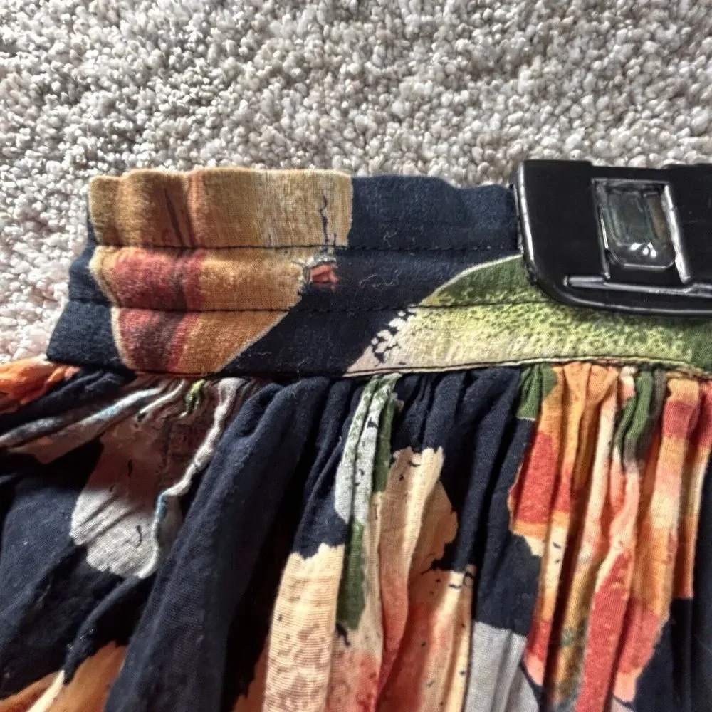 Vintage Phool Maxi Skirt Floral Size Medium Multicolor‎ Colorful